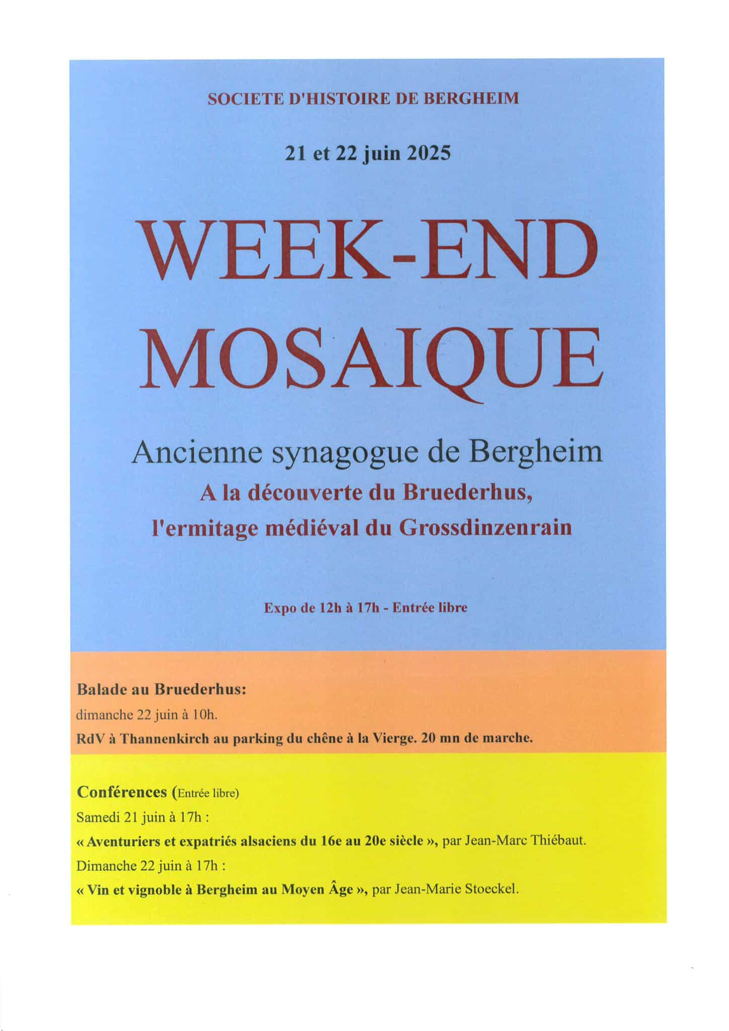 Week-end Mosaique à l’ancienne Synagogue