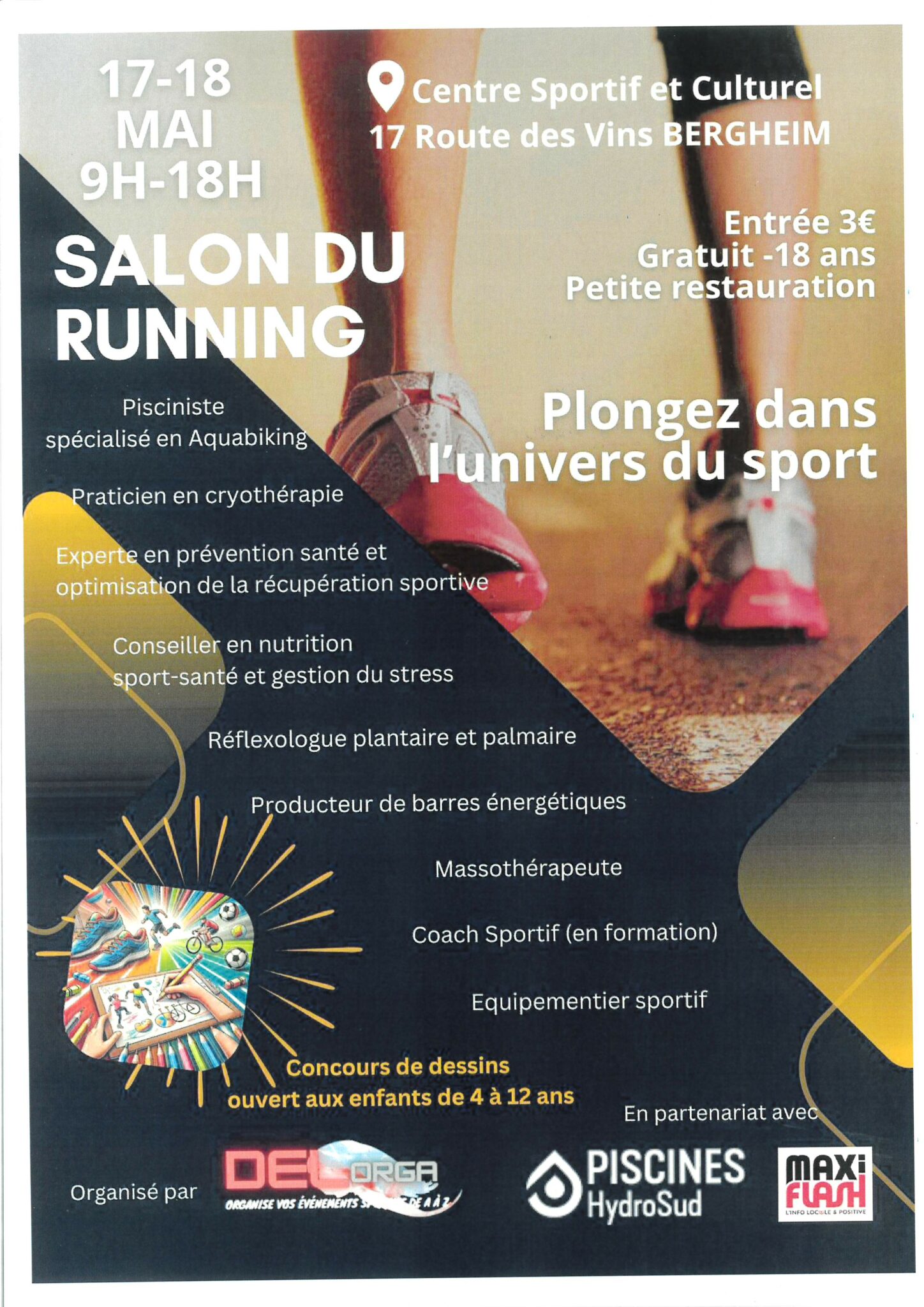 Salon du running les 17 et 18 mai au CSC, 17 rte du Vin